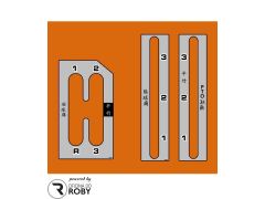 Autocolantes das velocidades (altas e baixas) e PTO Hinomoto