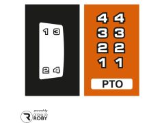 Autocolantes de Velocidades e PTO Hinomoto N249